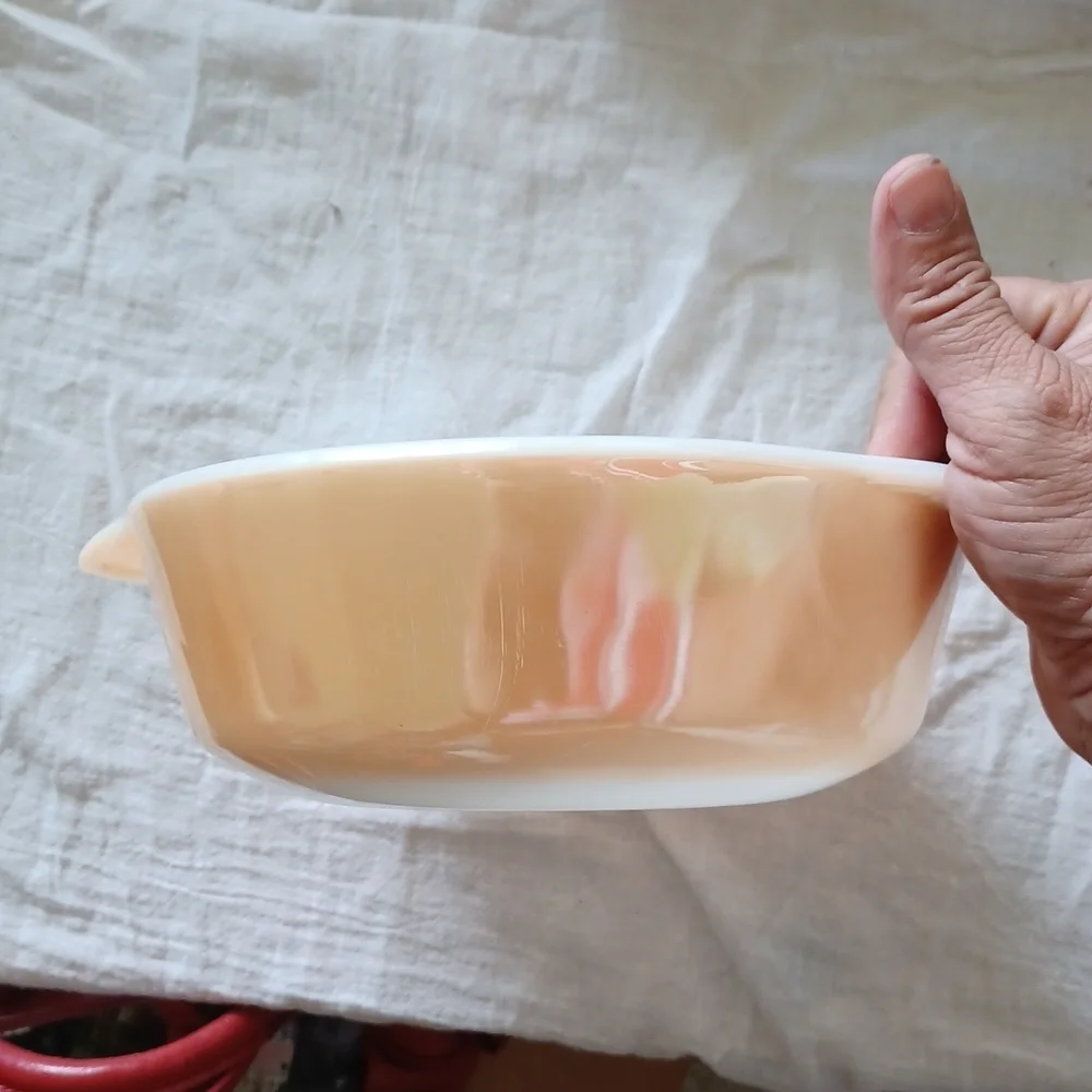 Fire King Peach Lustre Baking Dish 1 Qt #436, beautiful